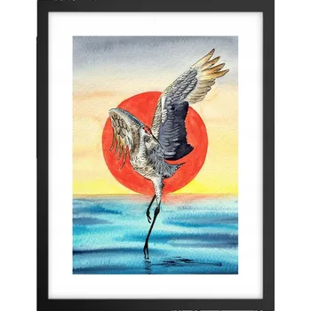 Obraz Obraz plakát v černém rámu do obýváku 30x40 pták foto plakáty na zeď