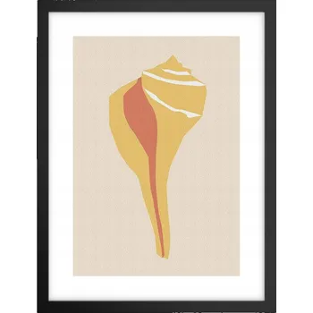 Obraz Obraz plakát v černém rámu do obýváku 30x40 mušle foto na zeď