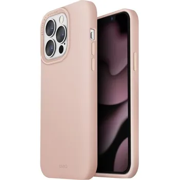 Pouzdro na mobilní telefon UNIQ Lino Blush Pink MagSafe kryt iPhone 13 Pro max růžový