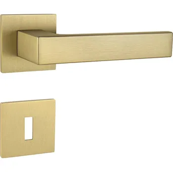Dveřní kování TI - SQUARE - HR 4275Q 5S rozety BBQ, klika/klika OLM - Zlatá matná (208)