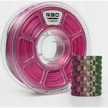 Filament R3D PLA Magic SILK 1.75mm 1kg DUAL Color Růžová Červená Zelená vícebarevný