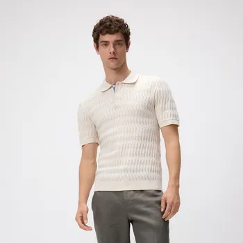 Pánská móda Reserved - Strukturální polo svetr - tělová - 931ED-02M - 931ED-02M-XXL