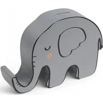 Obraz POKLADNIČKA PRO DĚTI DEKORACE DO DĚTSKÉHO POKOJE SLON MDF