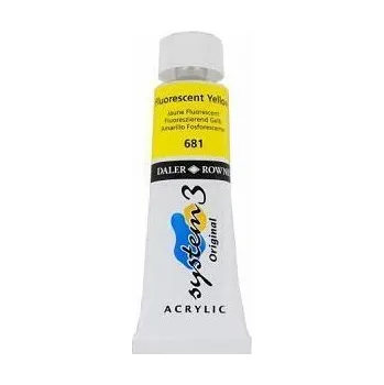 Speciální výtvarná barva Daler & Rowney System 3 Original 75ml - Fluorescent yellow 681
