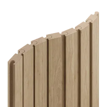 Obklad Lamele 3D Lamely Puzzle, DUB PŘÍRODNÍ, obložení zakřivených a oblých stěn, 46 x 18 x 2750 mm