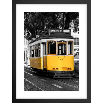 Obraz Obraz plakát v černém rámu do obýváku 30x40 retro foto plakáty na zeď