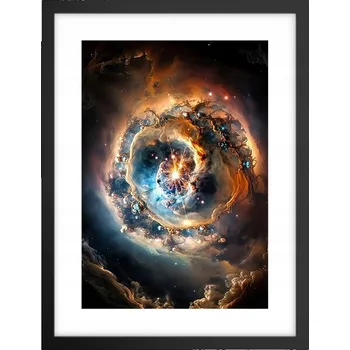 Obraz Obraz plakát v černém rámu do obýváku 30x40 vesmír plakáty na zeď