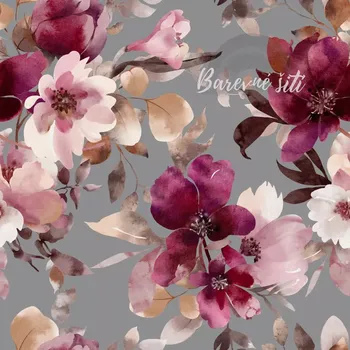 Venezia, Vínovokrémové květy (E)** (Polyesterový úplet Venezia)