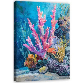 Obraz OBRAZ RAFA KORALOWA OCEAN MORZE LOŽNICE SALON NA PŁÓTNĚ NA ZEĎ 100x70