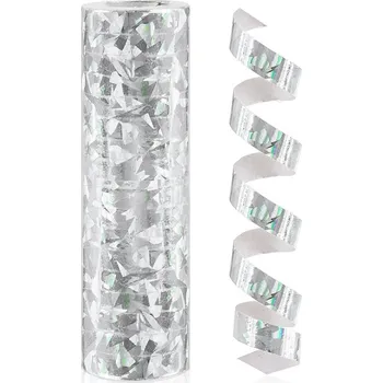 Balónek GoDan Serpentýna holografická stříbrná 4m