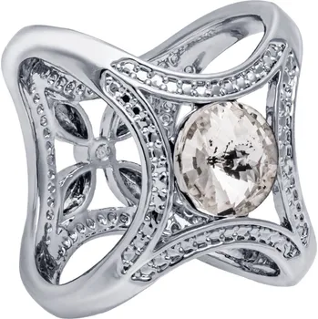 Průvlek na šátek se zirkonem a kytkou 9002019