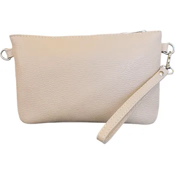 Kabelka Vera Pelle kožená malá crossbody tmavě béžová 1735 D05 tmavě béžová