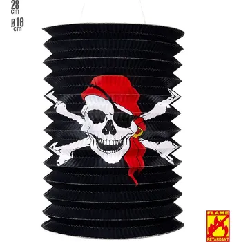 Party dekorace Widmann - Lampion černý - Pirát