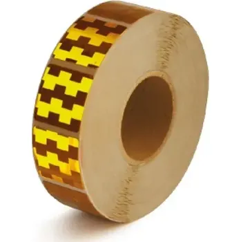 Reflexní samolepící páska - čtverce na plachty - oranžová - metráž