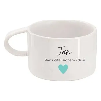 Keramický hrneček "Pan učitel srdcem i duší"