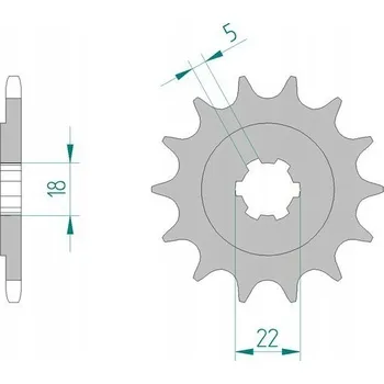 Nářadí na motocykly Přední pastorek Afam 12 zubů Kawasaki KX 125 94-08
