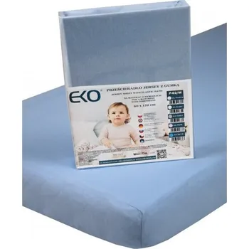 Prostěradlo Prostěradlo do postýlky EKO Prostěradlo s gumou žerzej modrá 120x60 cm