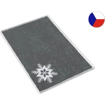 Bytový textil Malý vánoční ručník ZOE 32x50 Zimní hvězda tmavá šedá