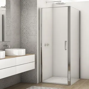 Ronal DIVERA D22T1+D22F1 sprchový kout čtvercový 90x90 cm Profil: Aluchrom, Sklo: Hladké čiré, Rozměr: 90x90 cm