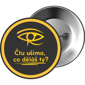 Připínací odznak - Čtu ušima