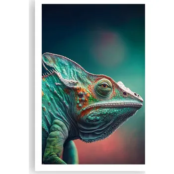 Obraz Obraz plakát do obýváku ložnice 61x91 chameleon plakáty na zeď bez rámu