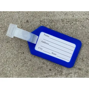 Příslušenství k zavazadlu Plastová jmenovka / visačka na kufr - modrá