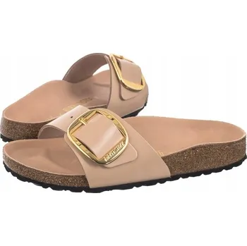 Dámská obuv Boty Nazouváky Birkenstock Madrid Big Buckle High-Shine New Beige 1026496