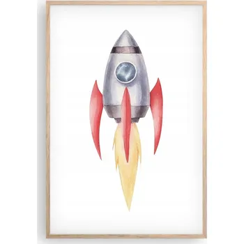 Obraz Obraz plakát v rámu světlý dub do obýváku 61x91 vesmír foto plakáty na zeď