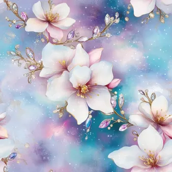 Venezia, Vzácné květy (E)** (Polyesterový úplet Venezia)