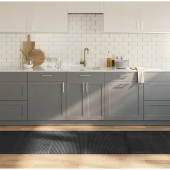 Koberec vidaXL Koberec obdélníkový 80 x 300 cm bambus [376780] Barva: Šedá