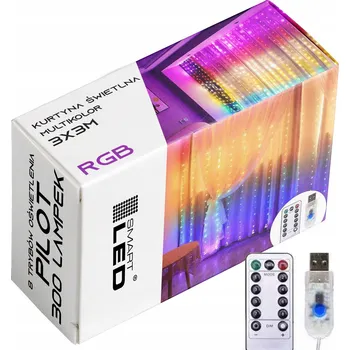 Vánoce LED SVĚTELNÝ ZÁVĚS ZÁVĚSY 3x2,8M 7 barev