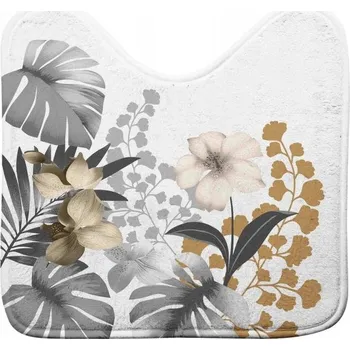 Koupelnová předložka KOUPELNOVÁ PŘEDLOŽKA S VÝŘEZEM NA WC, ROHOŽKA DO KOUPELNY NA TOALETU 45 x 45 cm