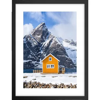 Obraz Obraz plakát v černém rámu do obýváku 30x40 zima foto plakáty na zeď