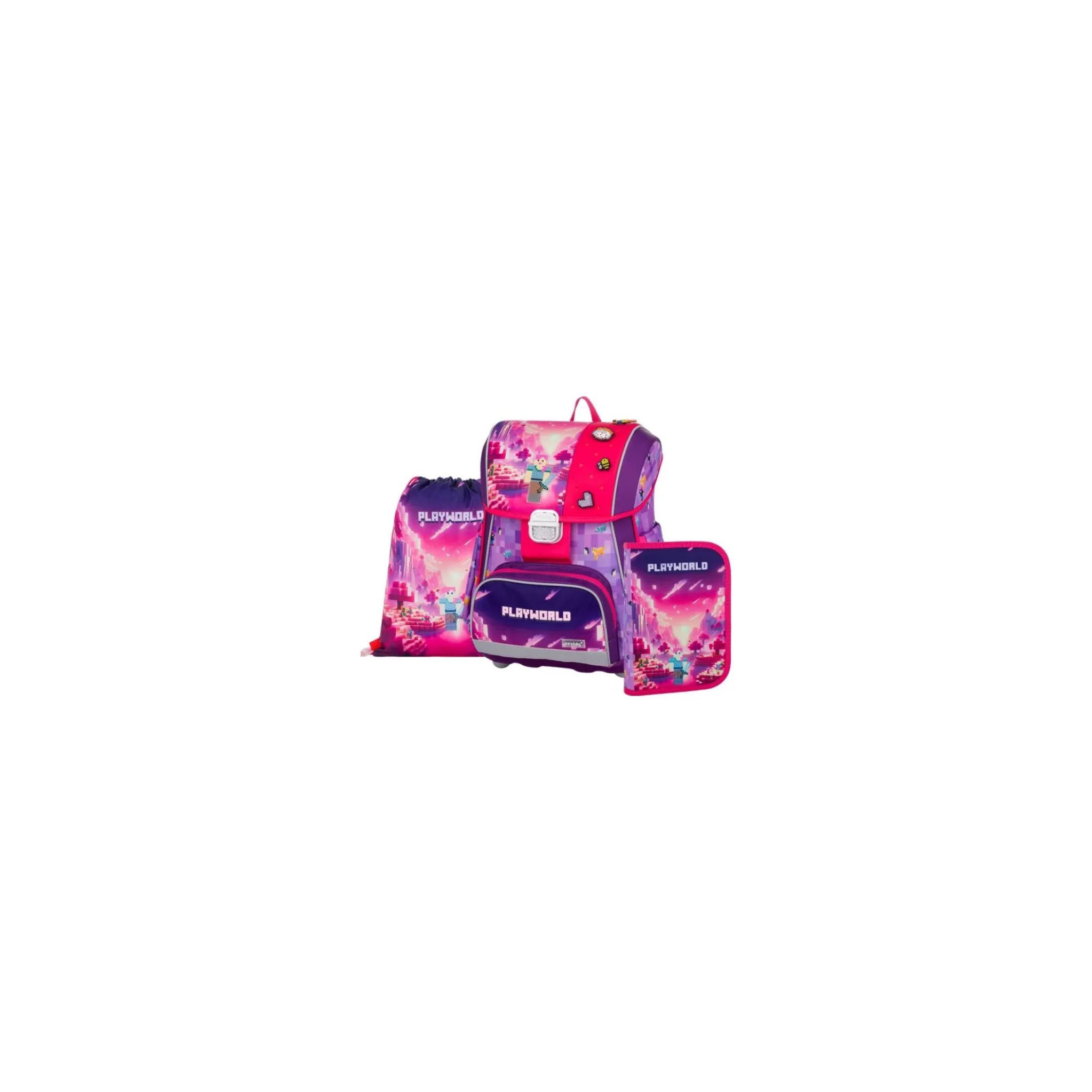Fotografie 1 - Set školních potřeb Oxybag Premium Light 3dílný set Playworld Girl 0-90325