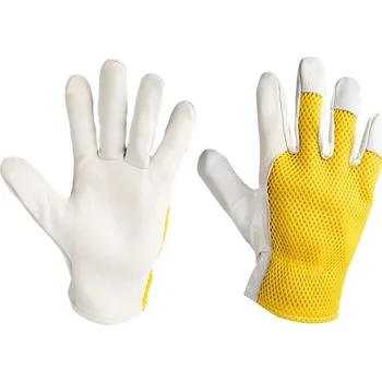 Pracovní rukavice Rukavice pracovní z kozí kůže s větrací síťovinou - vel 10