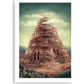 Obraz Plakát bez rámu do obýváku ložnice 50x70 věž moderní módní obraz