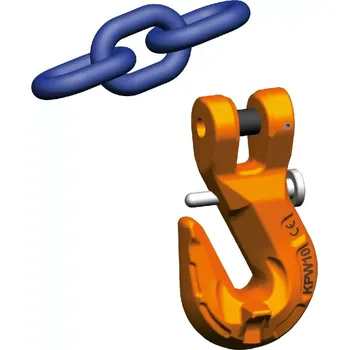 Upínací popruh Vyprošťovací řetěz se zkracovacím hákem s pojistkou G10 8mm 2m