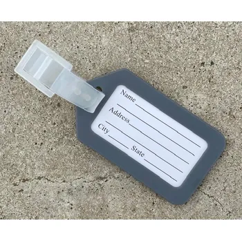 Příslušenství k zavazadlu Plastová jmenovka / visačka na kufr - šedá