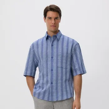 Pánská košile Reserved - Boxy košile boxy z bavlny - indigová - 185DV-57P - 185DV-57P-XL