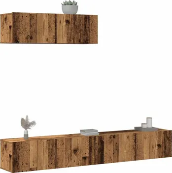 Obývací stěna vidaXL 3dílný set TV skříněk kompozitní dřevo [3114478] Barva: Staré dřevo