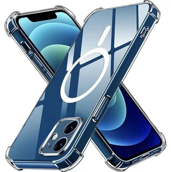 Pouzdro na mobilní telefon Techsuit Shockproof MagSafe průhledný obal, iPhone 12