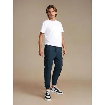 Pánské kalhoty Sinsay - Kalhoty jogger cargo - green spruce - 0804Z-75X - 0804Z-75X-S