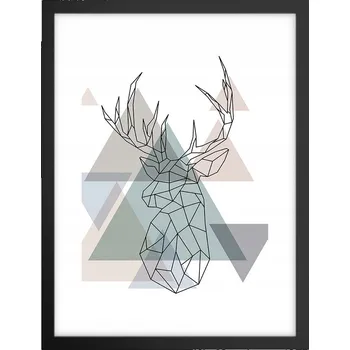 Obraz Obraz plakát v černém rámu do obýváku 30x40 abstrakce plakáty na zeď