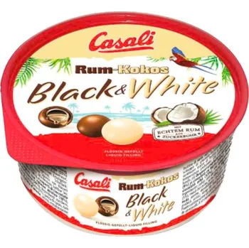 Cukrovinka MANNER Casali Kuličky Black and White rum-kokos 300g