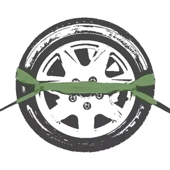 Upínací popruh Upínací kurt okolo kola 5t 3,5m s důkladným obšitím, s krátkou ráčnou bez textilu