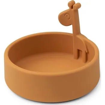 dětská jídelní sada Miska Done By Deer červená silikonová