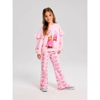 Dívčí kalhoty Sinsay - Zvonové kalhoty Barbie - růžová - 153GA-30X - 153GA-30X-140