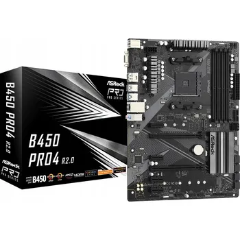 Základní deska Základní deska ASRock B450 PRO4 R2.0 ATX, patice AM4, 4 x DIMM