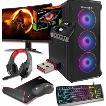 Stolní počítač Herní sada Ryzen 5 4,4GHz | RTX 4060 8GB | 32GB/1TB SSD | Monitor Klaw