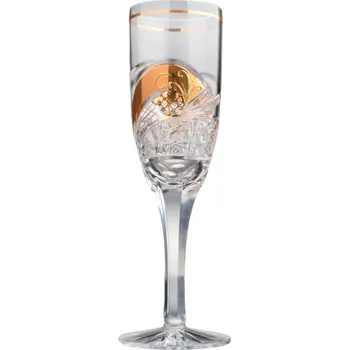 Sklenice Broušená zlacená sklenice, Glamour Crystal, 210 ml